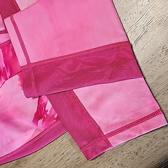 ZYIA Hendrix Mesh Light n Tight Hot Pink Tie Dye Legging Capris Size 6-8 - Picture 10 of 10